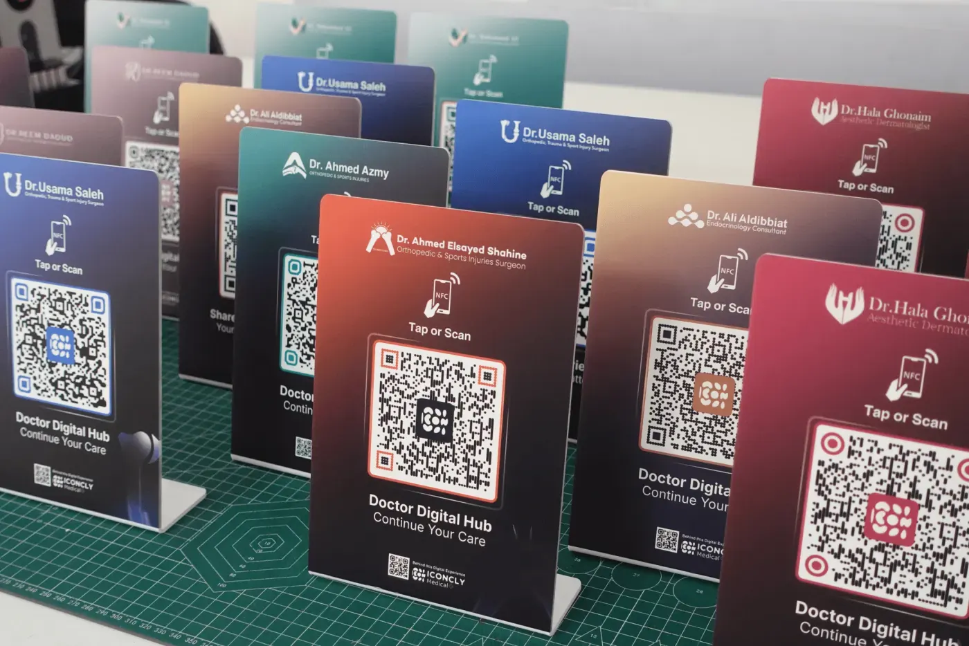 Acrylic QR code stands